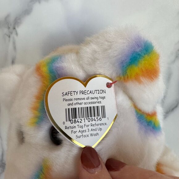 Ty Large Plush Beanie Buddies CHEERY the Sunshine Bear With Rainbows 2002 MWMT - Picture 5 of 13